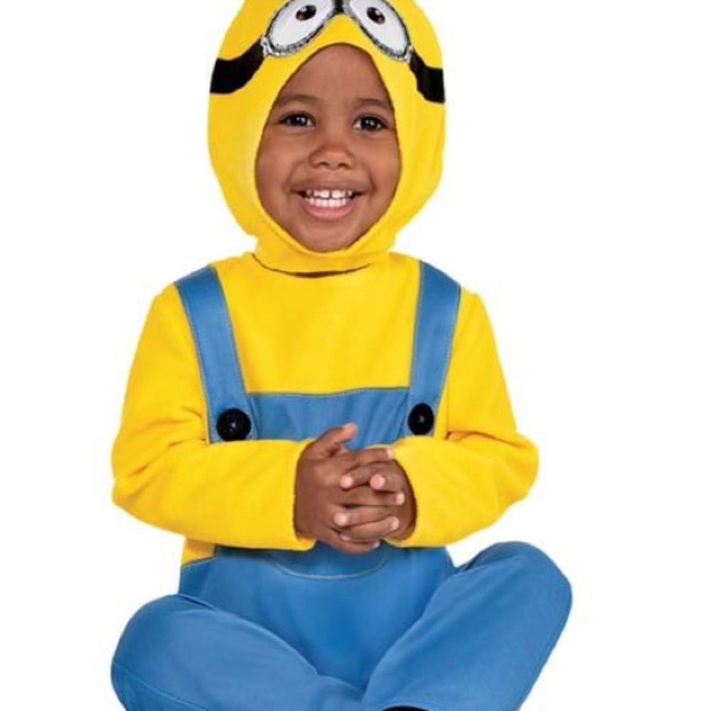 Yellow and Blue Kids Minion-Inspired Costume Hoodie